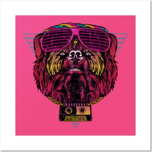 80s Hip Hop Grizzly Bear with Cassette Tape | Gay Bear | The Bearly Brand Posters and Art